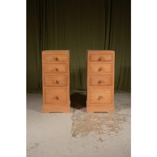 Vintage Bedside Tables in Light Oak from Brynmawr Furniture Co, 1920, Set of 2 For Sale - Image 14 of 14