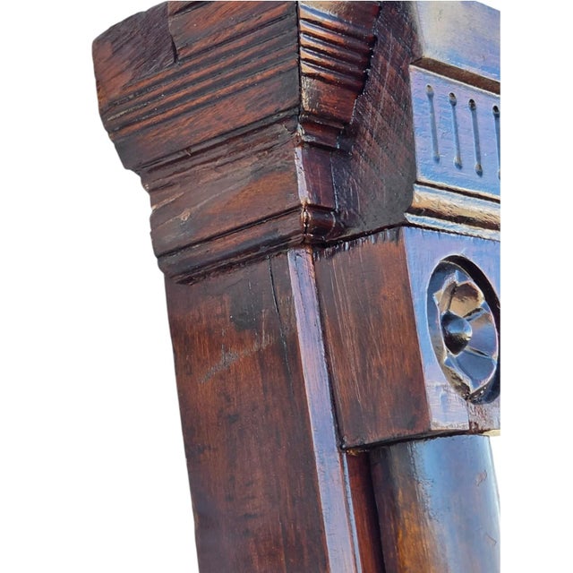 19th Century American Victorian Walnut Pierre Mirror/ Hallway Mirror. For Sale - Image 13 of 16