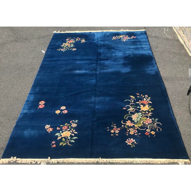 Art Deco 1930s Vintage Art Deco Design Chinese Rug- 11′10″ × 19′3″ For Sale - Image 3 of 13