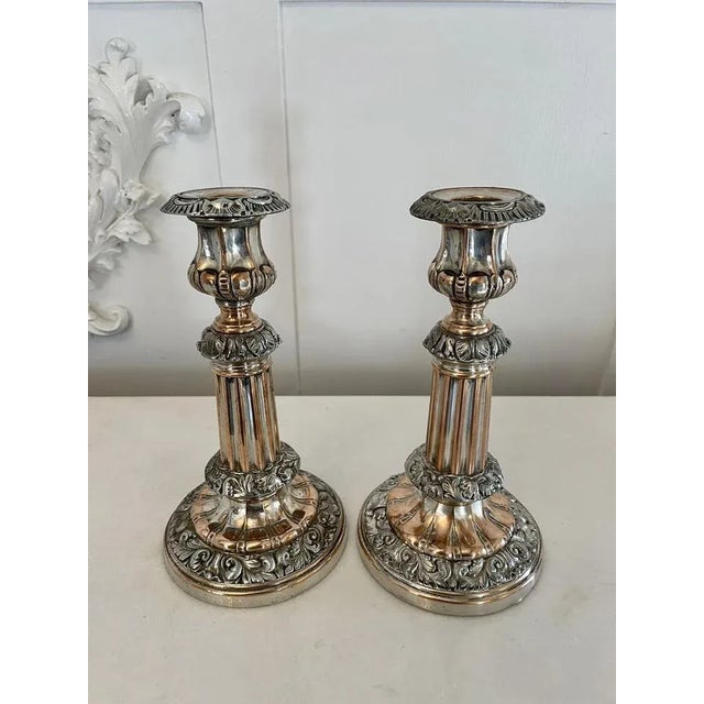 George III Sheffield Plated Telescopic Candleholders, 1800s, Set of 2 For Sale - Image 6 of 8
