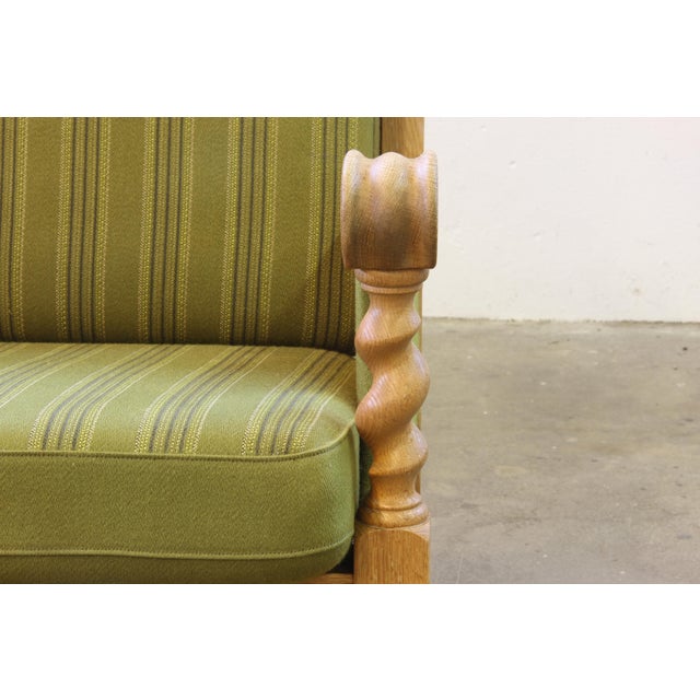 1960s Low Back Three-Seater Sofa in Oak by Henning Kjærnulf, 1960s For Sale - Image 5 of 14