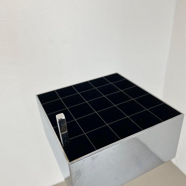 Modernist Bauhaus Cubic Metal Ashtray Stand, Germany, 1960s For Sale - Image 11 of 18