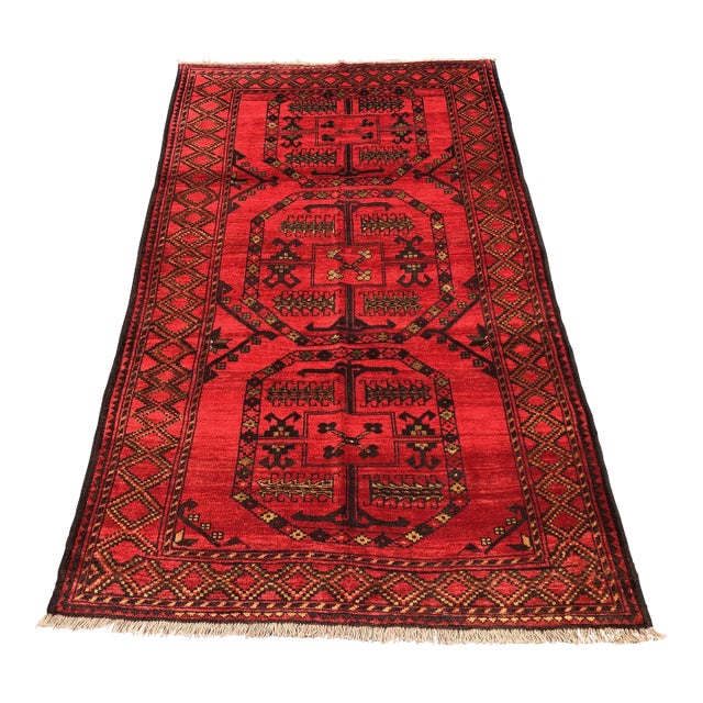 Vintage Hand Knotted Rug For Sale