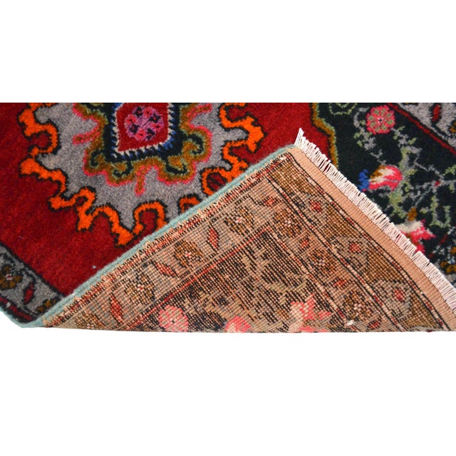 1970s Small Rug, Entryway Rug, Bath Mat, Kitchen Decor, Turkish Rug, Doormat 1'11" X 3'3" For Sale - Image 10 of 11