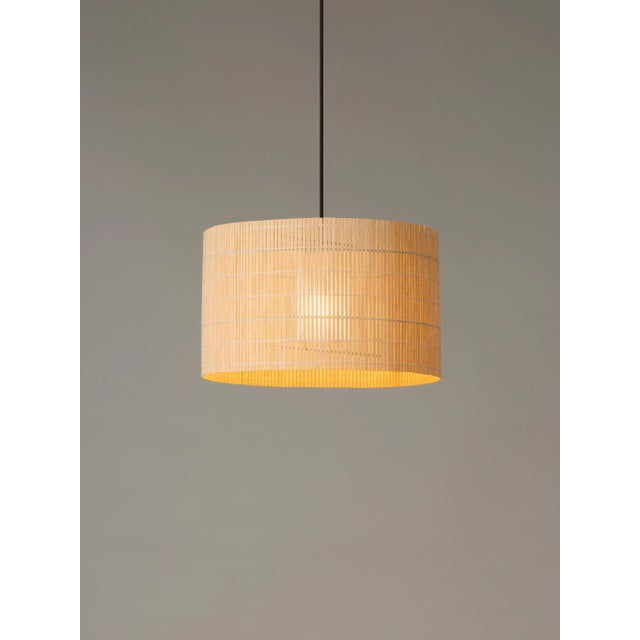 Nagoya pendant lamp by ferran freixa dimensions: d 42 x h 25 cm materials: wood strips, metal. Nagoya is made of thin...