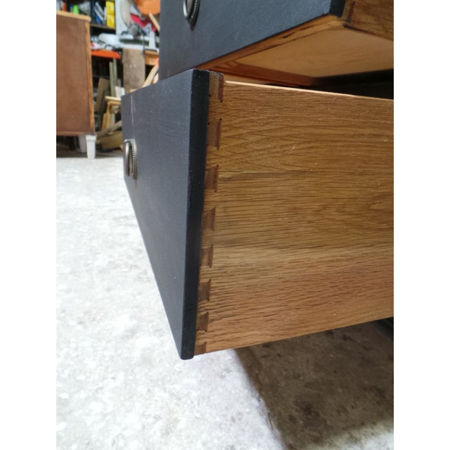 Gustavian Style Midnight Black Display Cabinet For Sale - Image 10 of 13