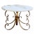 Late 20th Century Hollywood Regency Metal Gilt Coffee Table With Italian Marble Top For Sale