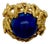 Mid‑Century 18k Gold Lapis Cabochon Ring, 1960s, Size 8 For Sale