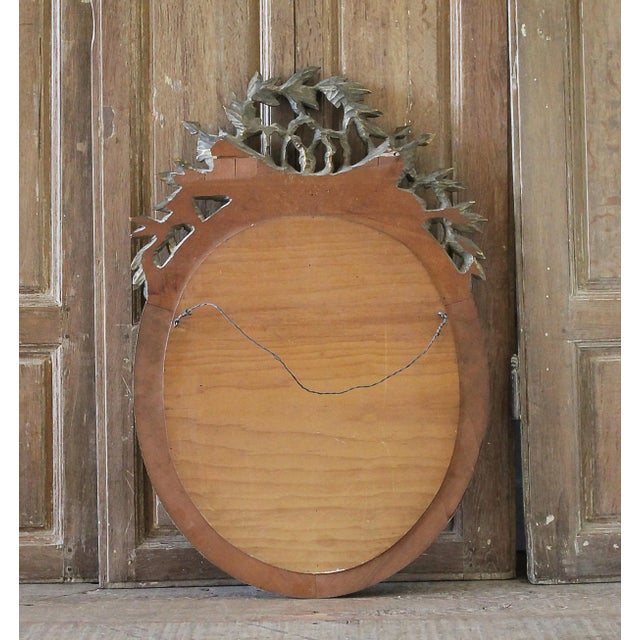 Vintage Mid-Century Giltwood Carved Mirror For Sale - Image 11 of 13