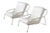 A pair of Maggiolina Lounge Chairs, one with an ottoman, designed by Marco Zanuso circa 1947. The set feature an 18/8...