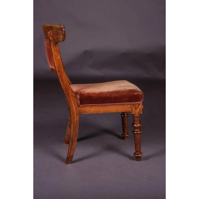 19th Century Biedermeier Curving Backrest Chair For Sale - Image 3 of 11