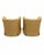 This pair of seats features vintage Mid-Century Modern barrel back swivel. They showcase a rounded, wrap-around "tub" or...
