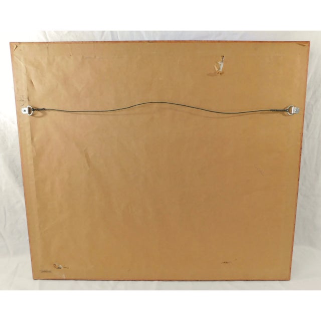 Large Vintage Ornate Gold World Map Framed & Matted Mahogany Wood Wall Picture For Sale - Image 9 of 10