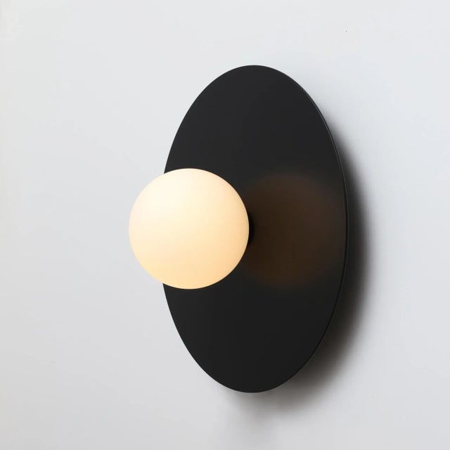 Black SMBH Minimal Geometric Sconce or Ceiling Lamp by Wojtek Olech for Balance Lamp For Sale - Image 8 of 8