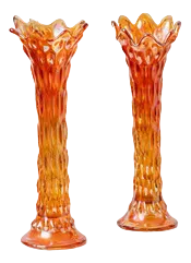 Antique Fenton Vases, 1930s, Set of 2