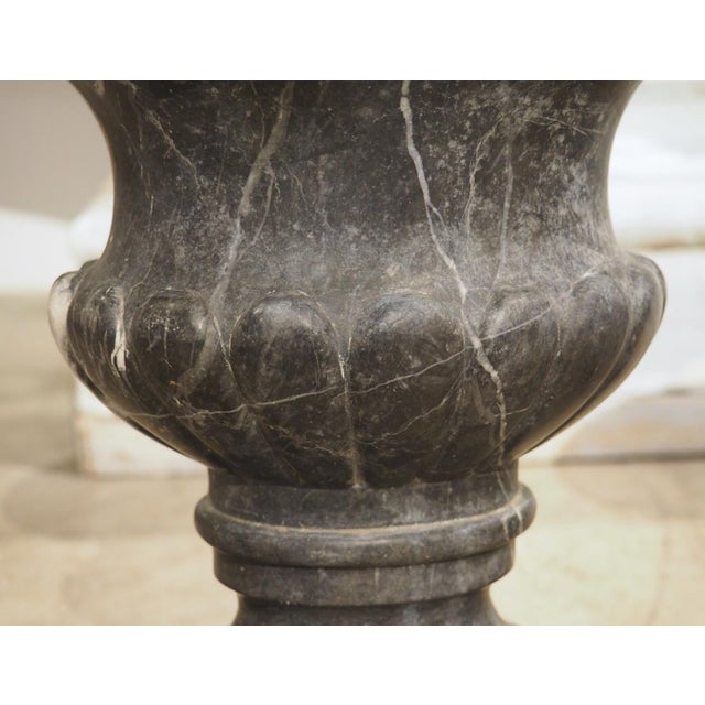 Pair of Circa 1850 French Nero Marquina Marble Table Vases For Sale - Image 10 of 18
