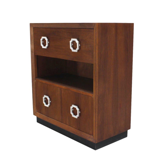 Wood Mid Century Modern Walnut Drop Down Desk For Sale - Image 7 of 7