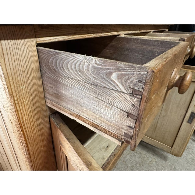 Wood Antique Cabinet in Pine, 1860 For Sale - Image 7 of 12