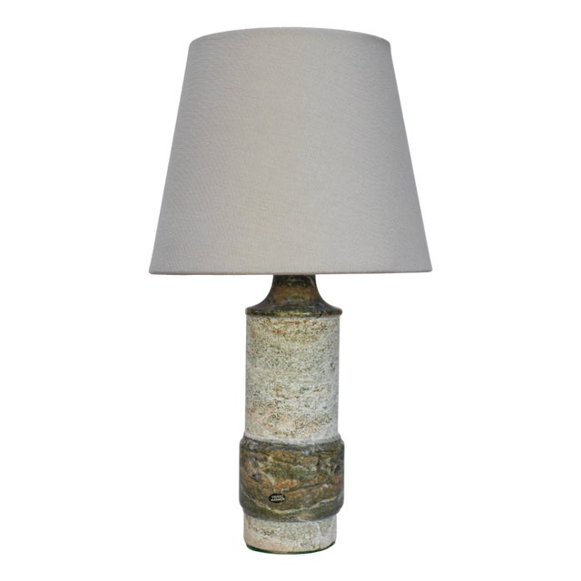 Mid-Century Modern Green-Grey Marble Lamp from Yxhult Kolmården, Sweden For Sale
