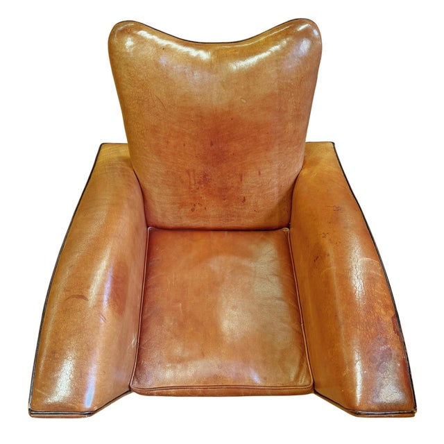 Animal Skin Leather Club Chair by Bart Van Bekhoven For Sale - Image 7 of 14