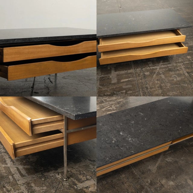 1950s Paul McCobb Black Marble Coffee Table for Calvin For Sale - Image 10 of 13