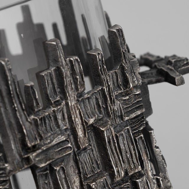 Vintage Brutalist Silver-Plated Ice Bucket, 1960s For Sale - Image 6 of 13