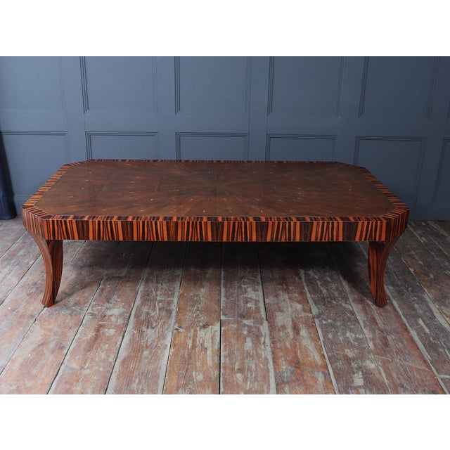 Vintage Low Table in Macassar and Shargreen by Garrison Rousseau, 1980 For Sale - Image 15 of 16