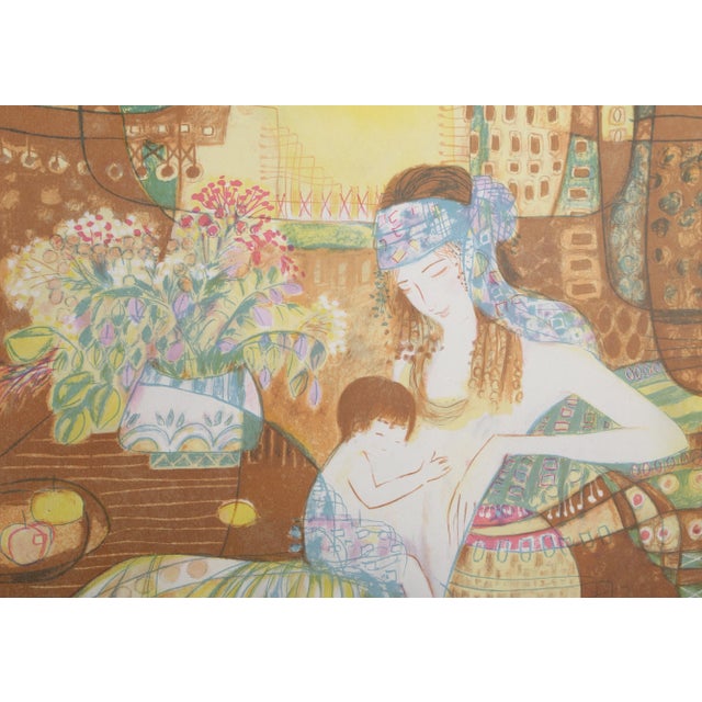 Mother and Child Heshi Yu Year: circa 1970 Size: 30 in. x 22 in. Lithograph, unsigned