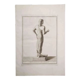 Ancient Etruscan Statue, 18th-Century, Original Etching For Sale