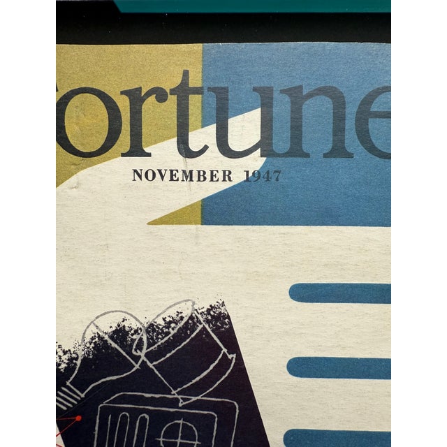 Vintage 1947 Fortune Magazine Cover Illustration by Hans Moller An original 1947 issue of Fortune magazine featuring a...