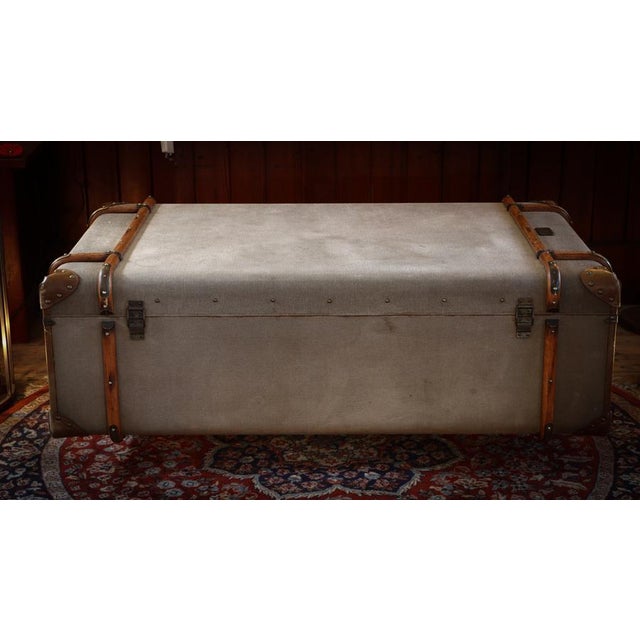 Textile Large Globetrekker Trunk Coffee Table in Canvas and Leather from Timothy Oulton, 2010s For Sale - Image 7 of 18
