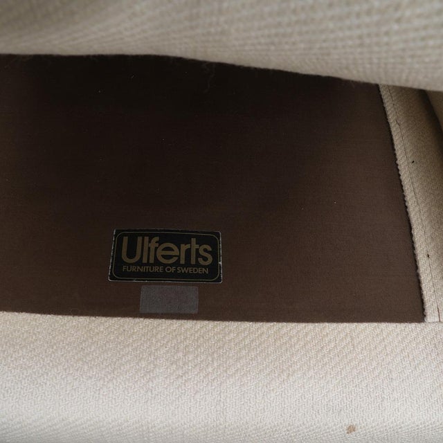 White Vintage Swedish Three-Seater Sofa, 1970s, 1980s For Sale - Image 8 of 14