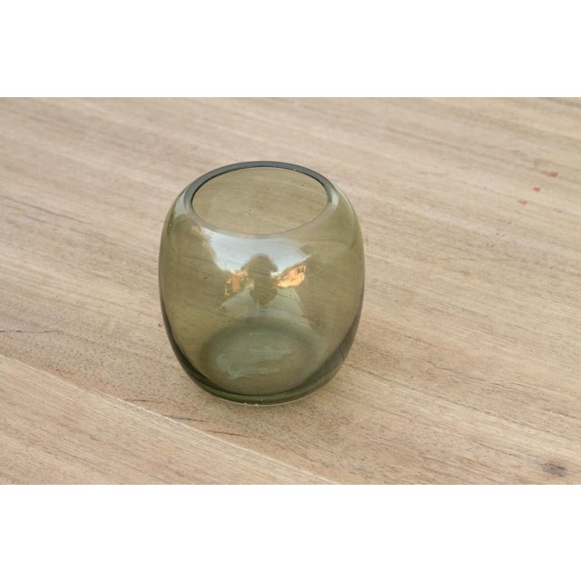 1990s Earthy Hand-Blown Glass Votive For Sale - Image 5 of 7
