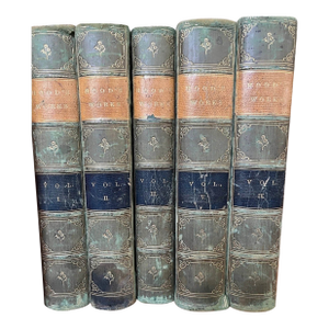 Antique 1869-1870 Victorian Library Set: The Works of Thomas Hood (5 Volumes)