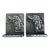 1940’s Pair of Etched & Cast Steel Heavy Setter Dog Bookends Signed- A Pair For Sale
