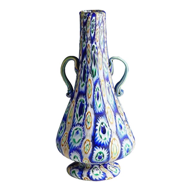 Vetreria Fratelli Toso Millefiori Murrine Vase, Murano Early 20th Century For Sale