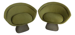 Mid 20th Century Lounge Chairs Attributed to Warren Platner - A Pair