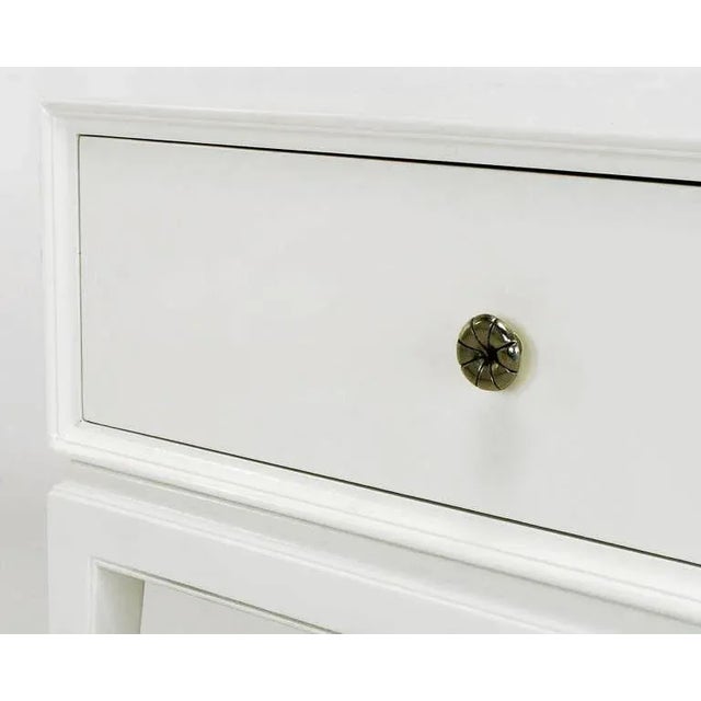 White Tommi Parzinger White Lacquered Nightstand For Sale - Image 8 of 10