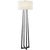 Modern Ian K. Fowler by Visual Comfort Signature Scala Large Hand-Forged Floor Lamp in Aged Iron with Linen Shade For Sale - Image 3 of 3