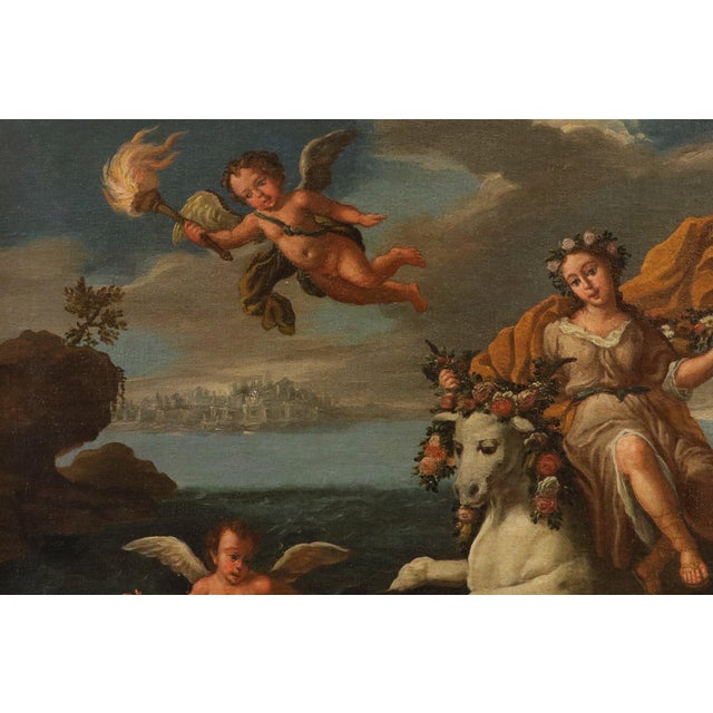 Circle of Paolo de Matteis, Abduction of Europa, 1730, Oil on Canvas For Sale - Image 4 of 15