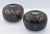 Brown Villeroy & Boch Vintage 1970s, Minimalist Round Art Glass Orb Vase 2pc Set For Sale - Image 8 of 9