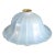 Early 20th Century American Quezal White Ribbed Bell Glass Lamp Shade For Sale