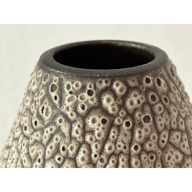 Beige Hand-Thrown Ceramic Vase with Shrink Glaze by Albert Kiessling, 1950s For Sale - Image 8 of 18