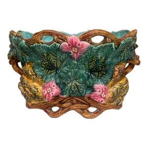 Majolica Pumpkin Jardinière Onnaing, Circa 1880