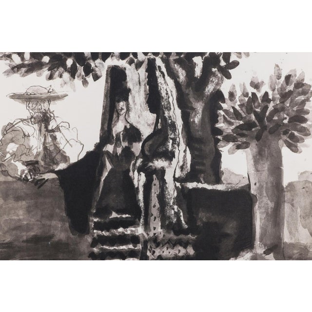 Pablo Picasso (after) Women in the shade, 1960 Lithograph from a Pablo Picasso study from June 22nd 1960 with a hand...