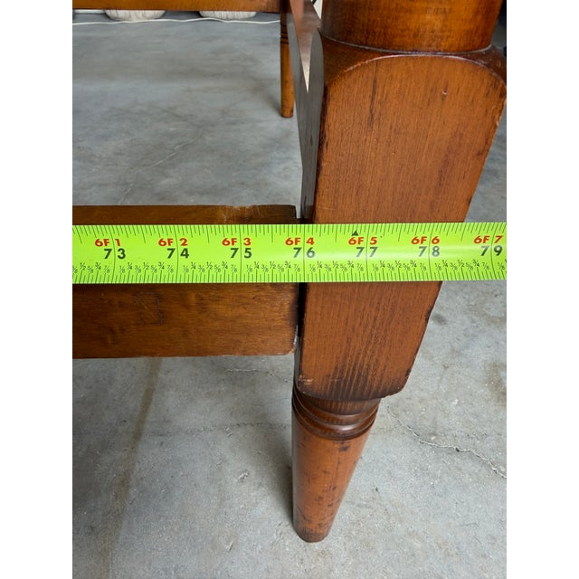 Vintage Peter Engel Carved Walnut Four-Poster Twin Bed Frame For Sale - Image 13 of 18