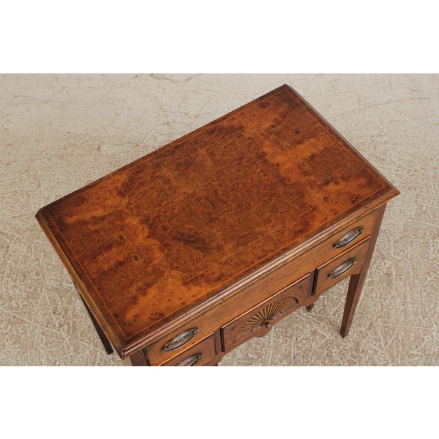 Wood Burl Elm Inlaid Serving Table or Console For Sale - Image 7 of 16