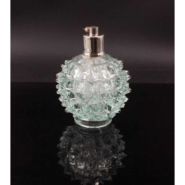 Set of 3 Blu Acquamarine Rostrato Murano Syle Glass Vases Barovier & Toso, 1940s For Sale - Image 6 of 10