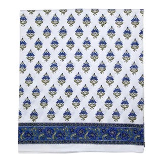 Blossom King Bed Blue Fitted Sheet For Sale