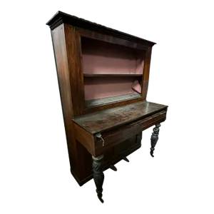 Antique Traditional China Display Cabinet Secretary Desk